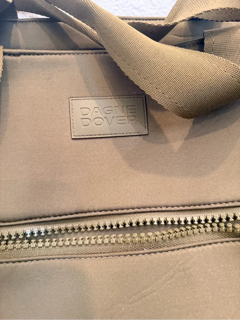 Dagne Dover Olive Zip-Front Tote